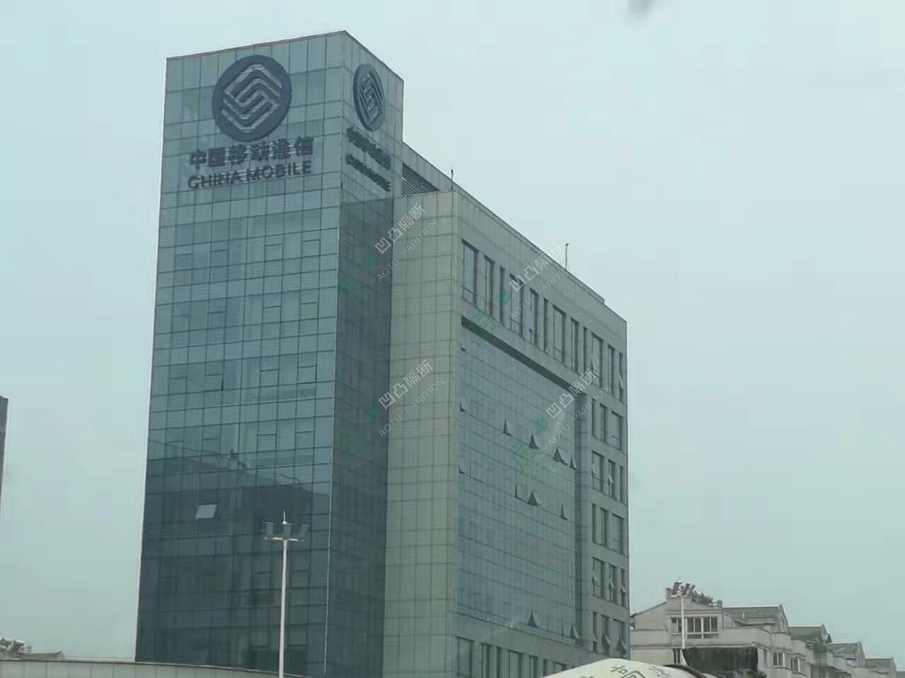 安慶本地高端玻璃隔斷_玻璃隔斷廠家_[承接]中國移動安慶分公司雙玻百葉玻璃隔斷工程